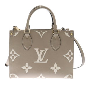 LOUIS VUITTON ルイヴィトン モノグラムアンプラント オンザゴー PM 2WAY トゥルトレール ICチップ ベージュ レディース M45779