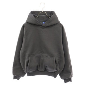 イージー ギャップ エンジニアードバイ バレンシアガ LOGO SHRUNKEN HOODIE ロゴ シュランクン フーディー プルオーバーパーカー グレー