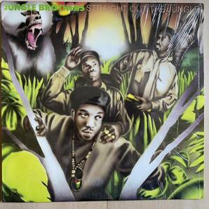 貴重 US盤LP シュリンク 1988年 Jungle Brothers / Straight Out The Jungle HipHop WAR-2704の画像1