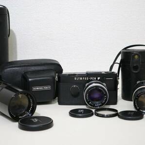 OLYMPUS-PEN FT ブラックボディ 純正レンズ3本 40mm 1:1.4/100mm 1:3.5/100-200mm 1:5 オリンパスの画像1