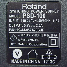 即決 送料300円から Roland ローランド ACアダプター PSD-100 ★出力電圧確認済み_画像2