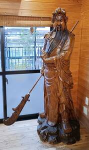 Статуя Сангокуши / Секива (около 190 см, лесная резьба) Лаки [цена упала]