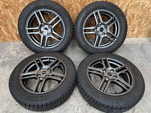 送料無料【美品】22年製造 165/65R15 185/60R15 YOKOHAMA iceGUARD IG60 スタッドレス 4本セット 15×5J 15×5.5J PCD100 トゥインゴ等