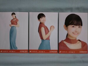 乃木坂46 五百城茉央 生写真 チョーカーデザイン 3枚コンプ (品物説明文を全てお読み下さい)