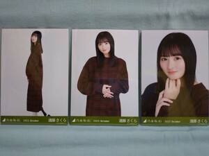 乃木坂46 遠藤さくら 生写真 ウィンドウペンチェック 3枚コンプ (品物説明文を全てお読み下さい)