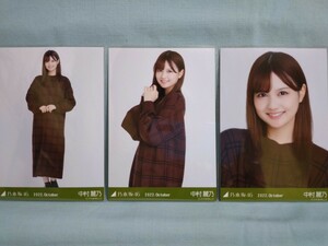 乃木坂46 中村麗乃 生写真 ウィンドウペンチェック 3枚コンプ (品物説明文を全てお読み下さい)