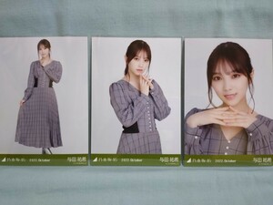 乃木坂46 与田祐希 生写真 ウィンドウペンチェック 3枚コンプ (品物説明文を全てお読み下さい)