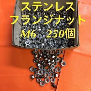 ◆送料込◆ステン　フランジナット(セレート付)M6 250個　ステンレスフランジナット