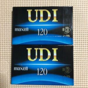 maxell UDⅠ 120【長時間録音】ノーマルポジション カセットテープ2本セット【未開封新品】●