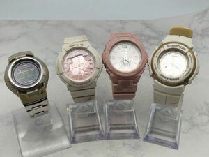 C103 1円～ 動作品 カシオ CASIO ベビーG BABY-G クオーツ タフソーラー アナデジ デジタル 腕時計 レディース まとめて4点セット