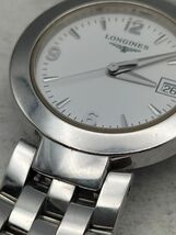 C80 1円～ 不動品 ロンジン LONGINES クオーツ L5.175.4 デイト 腕時計 白文字盤 ステンレス シルバーカラー レディース_画像2