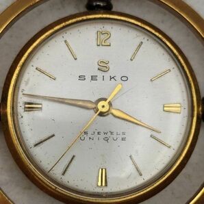 S52 1円～ 稼働品 セイコー SEIKO ユニーク 15石 手巻き 裏スケ ヴィンテージ アンティーク 懐中時計の画像2