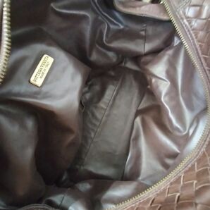 S89 中古品 1円～ ボッテガヴェネタ BOTTEGA VENETA イントレチャート チェーン ブラウン レディース ショルダーバッグの画像6