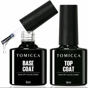 TOMICCA クリアベースコート & トップコートセット 8ml ジェルネイル