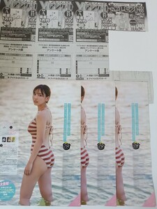 沢口愛華　チェキ・クオカード応募用紙3枚　ヤングマガジン no.20