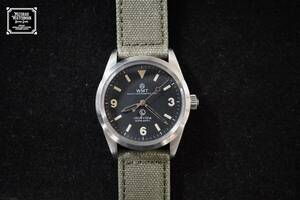  送料無料【サンプル品】WMT WATCHES Barracuda "M-spec" / Aged CASE, HANDS , CANVAS STRAP