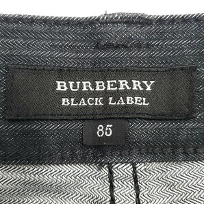 廃番ヘリンボーン◆BURBERRY BLACK LABEL◆W35位85ストライプパンツグレーバーバリーブラックレーベル三陽商会正規品ゴルフジーンズ 779の画像8