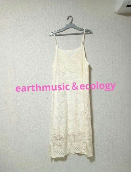 ９時までタイムセール☆【earthmusic＆ecology】レディース　フリーサイズ 　ノースリーブワンピース