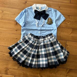 セットアップ　制服風　ダンス　発表会　イベント　チュールスカート　制服　カジュアル　セレモニー