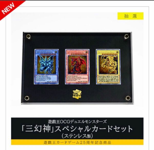 遊戯王カードゲーム25周年記念商品「三幻神」スペシャルカードセット（ステンレス製）