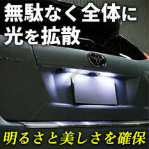 ライセンスランプ トヨタ LED ナンバー灯 左右セット 高輝度 プリウス 20系 30系 白 カプラーオン 交換タイプ ZVW35 ZVW41W ZYX10 SALE_画像4