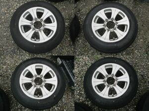 #N-586(884793)【2020年製造・溝あり】アルミホイール 6穴 PCD139.7 ラジアルタイヤ付き 4本set GOODYEAR EfficientGrip 215/65R16