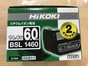 005▽未使用品▽HiKOKI 14.4V6.0Ahバッテリ BSL1460