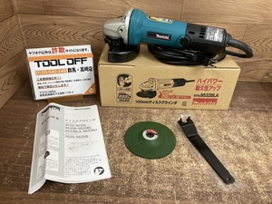 002○未使用品○マキタ makita　100ｍｍディスクグラインダ 9533BLA　高崎店