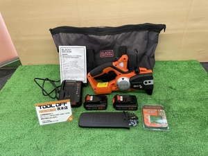 015●おすすめ商品●ブラックアンドデッカー BLACK&DECKER コードレスチェーンソー GKC1820L2N バッテリー×2 充電器付