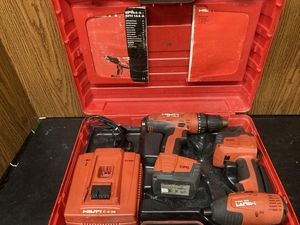 020♪ジャンク品♪ヒルティ　HILTI 充電式ドライバドリル&インパクトドライバセット SF144-A/SID144-A ※軸ブレあり