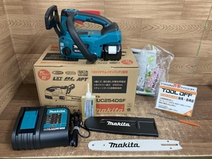 002○未使用品○マキタ makita　充電式チェーンソー MUC254DSF　250ｍｍ　18Ｖ　3.0Ａｈ　バッテリ1個、充電器　高崎店