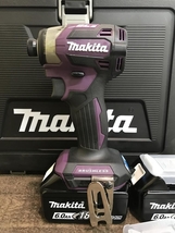 009▼未使用品▼マキタ　makita 充電式インパクトドライバ TD173DXAP 18V 紫 本体＋バッテリー2個＋ケース ※充電器別売り_画像2