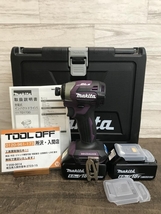 009▼未使用品▼マキタ　makita 充電式インパクトドライバ TD173DXAP 18V 紫 本体＋バッテリー2個＋ケース ※充電器別売り_画像1