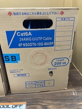 006□未使用品・即決価格□日本製線 Cat6A　24AWGU/UTPCable 4PNSGDT6-10G-WARP ※SB　200m　2箱セット 同梱不可_画像2