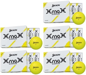 ダンロップ スリクソン SRIXON XmaX スリクソンエックスマックス ボール 2024年モデル 5ダースセット イエロー