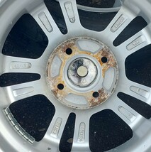 ウェッズ ジョーカースプレッド 14インチアルミホイール 14×4.5J ＋45 PCD100 4穴 タイヤBRIDGESTOnE NEXTRY 155/65 R14 軽自動車_画像4