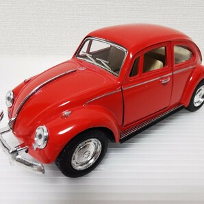 送料300円〜 キンスマート フォルクスワーゲン クラシカル ビートル 1967 1/32スケール ミニカー Volkswagen Classical Beetle KiNSMART 赤の画像1