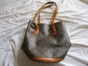 □LOUIS VUITTON ルイヴィトン M42238 モノグラム バケットPM プチバケット バケツ型 トートバッグ ハンドバッグ ブラウン系□