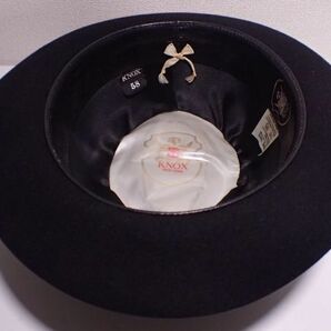 豊G596/8A自☆良品 ノックス KNOX フジコー 帽子 ハット オーストラリア製 ラビットウール100% サイズ58☆の画像6