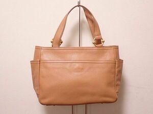 豊G779/8G◆FURLA フルラ ハンドバッグ ピンクベージュ レザー ◆