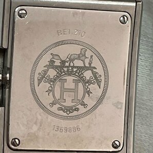 HERMES エルメス ベルトウォッチ スクエア 2針 文字盤 白 革ベルト ※ ベルト違いの画像5