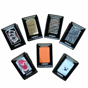 ZIPPO ジッポー オイルライター USA製品 シルバー マットなど 喫煙グッズ 7点セット 着火確認×