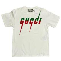 1円GUCCI グッチ 国内正規品 タグ付き 箱付 ロゴ 半袖 Tシャツ コットン100% 白 メンズ XLサイズ 565806_画像1