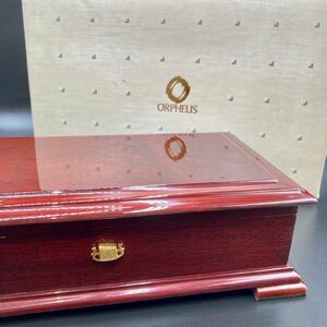 Sankyo ORPHEUS DX103-0053BA mahogany 5G music box ( wave coming off. .* castle ke island. rain )