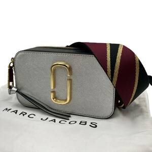 MARC JACOBS マークジェイコブス スナップショット カメラバッグ ショルダーバッグ レザー グレー系