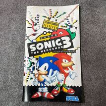 未使用品　SEGA SONIC3 THE HEDGEHOG ソニック・ヘッジホッグ3 メガドライブ専用　倉庫在庫品　MEGA　DRIVE　ソフト_画像3