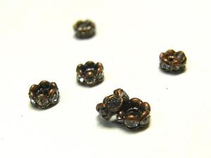 波ロンデル 銅古美 約4mm 【50個入り】 6000229☆