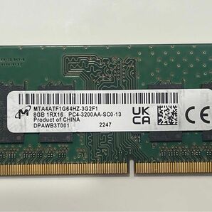 Micron メモリ 8GB PC4-3200AA ノートパソコン用メモリ