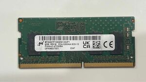 Micron メモリ 8GB PC4-3200AA ノートパソコン用メモリ