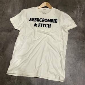 J▼ 大きいサイズ!! '着心地抜群' Abercrombie＆Fitch アバクロンビーアンドフィッチ ロゴ刺繍 コットン100% 半袖 Tシャツ size:XXL メンズ